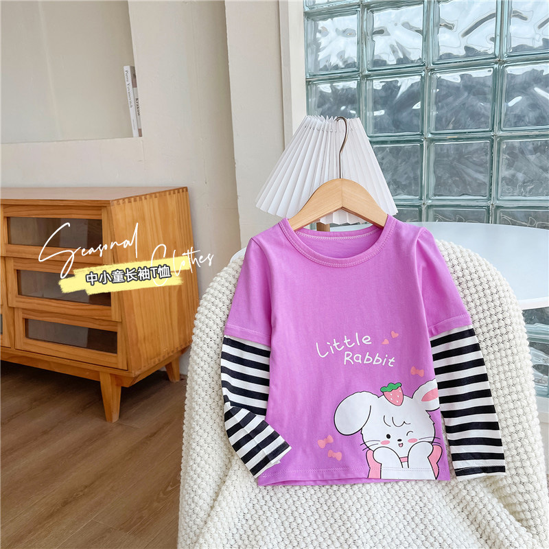 Cotton Cartoon Short Sleeve T-shirt for Kids