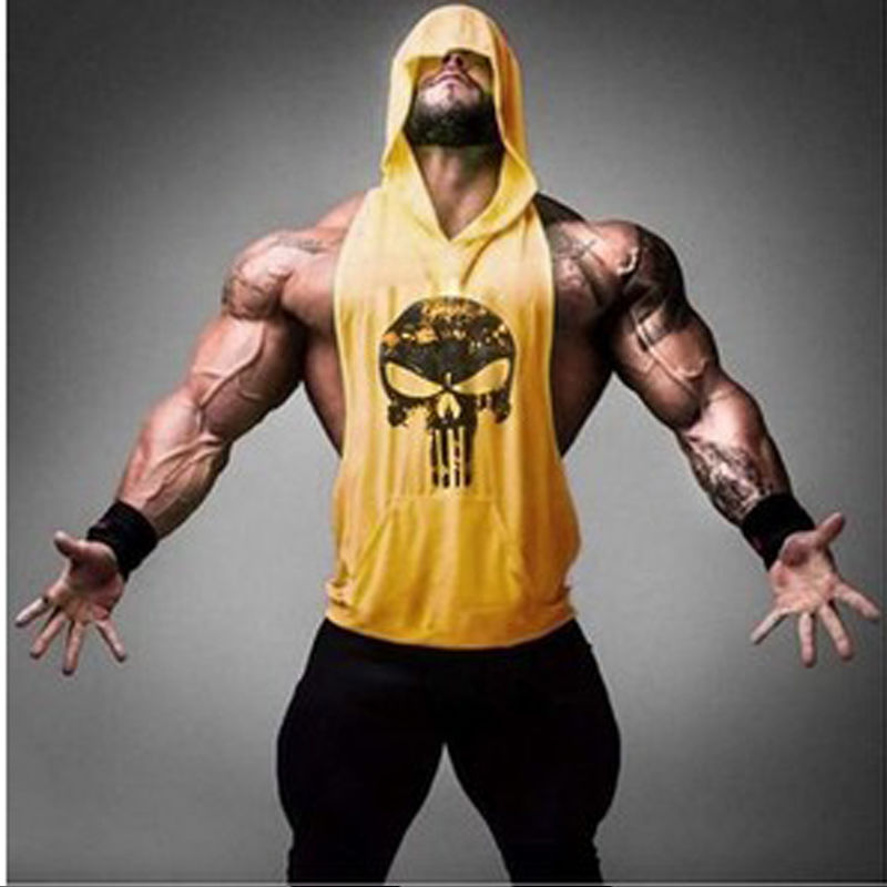 Hooded Skull Bodybuilding Tank Top