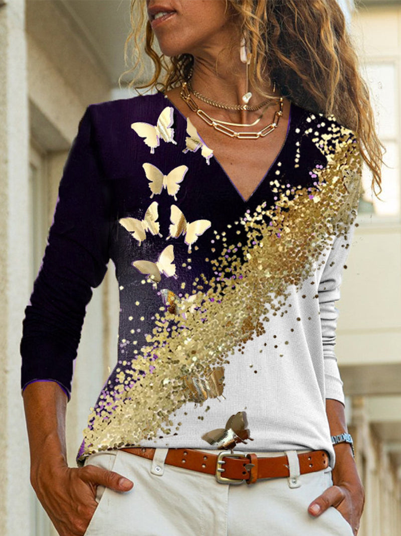 Retro Bow Slim Fit T-Shirt for Women