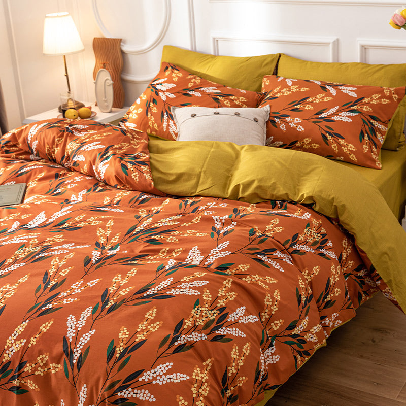 Four-Piece Cotton Bedding Set for Summer Dormitory
