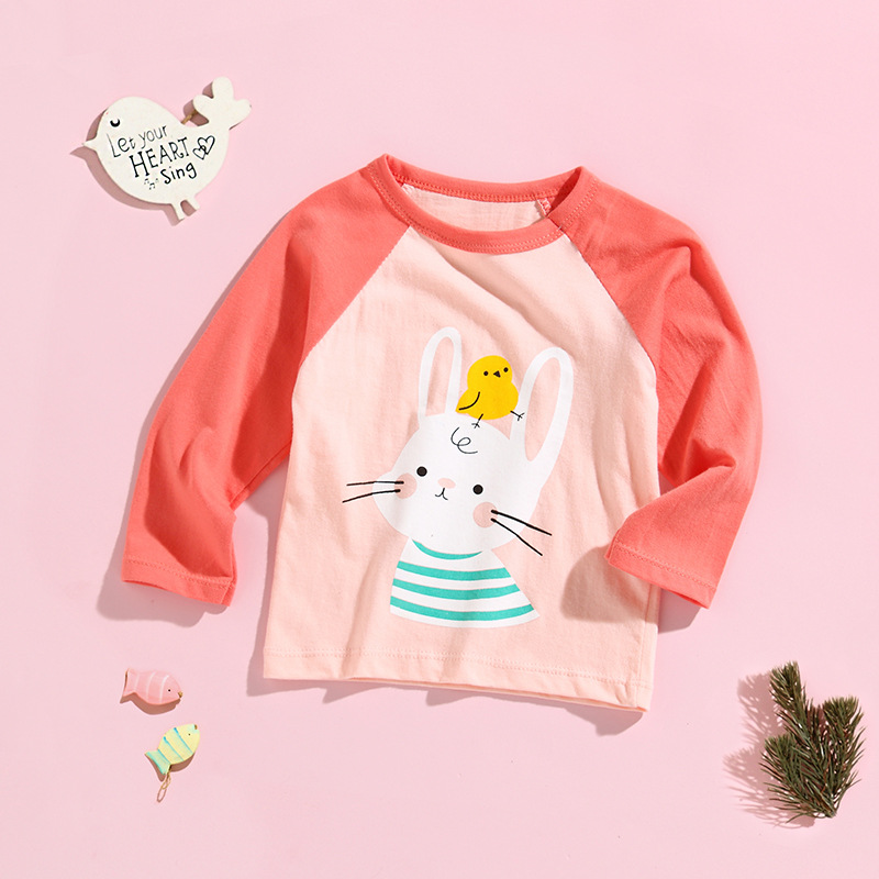 Cotton Cartoon Short Sleeve T-shirt for Kids