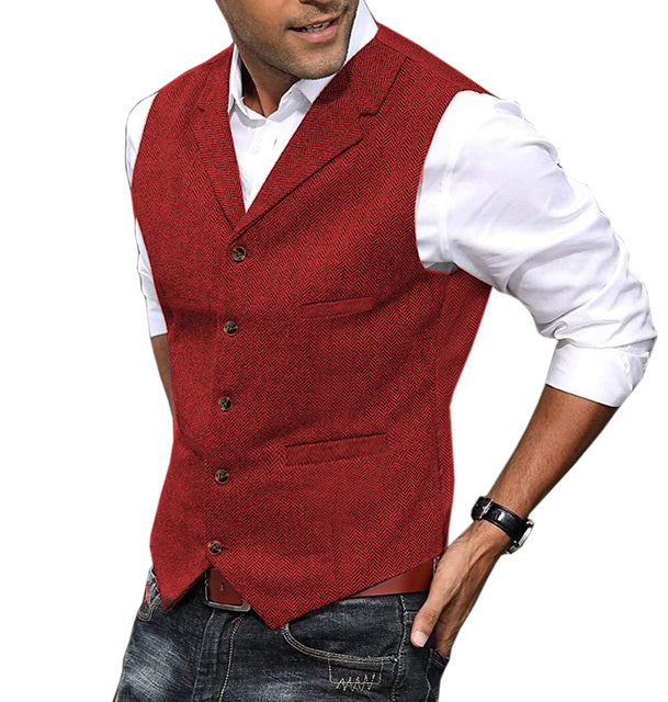 Men's Slim Fit Vest for Four Seasons Wedding Parties