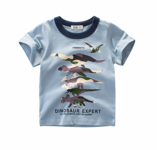 Boy's Short Sleeve Dinosaur Expert T-Shirt