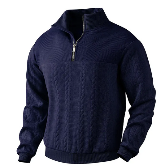 Men's Jacquard Knit Sweater | Long Sleeve Autumn & Winter | 5 Colors | S–3XL