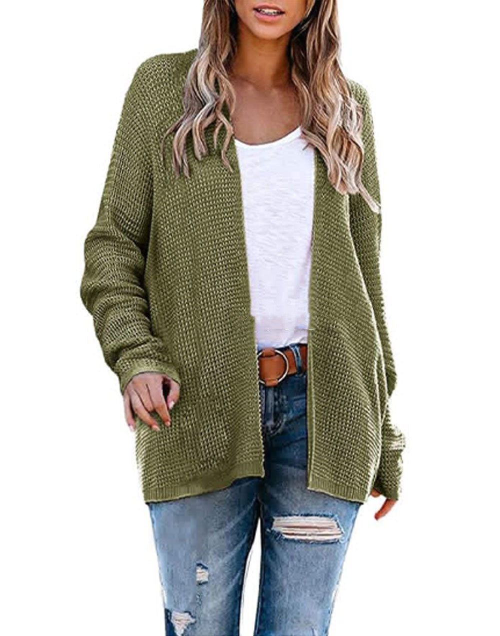 Women's Oversized Knitted Cardigan | Loose Fit Open Front | 6 Colors | S–XL