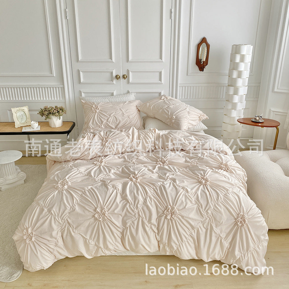 3D Floral Quilt Cover Set | Duvet Cover & Pillowcases | Multiple Sizes & Colors
