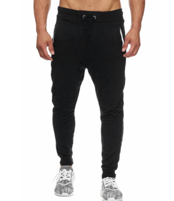 Men's Fashion Color-Blocked Casual Pants with Drawstring