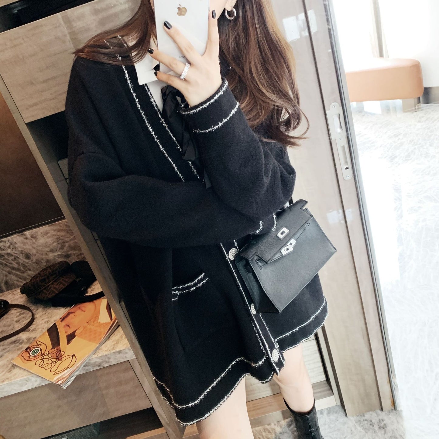 Knit Cardigan — College Style Casual Sweater
