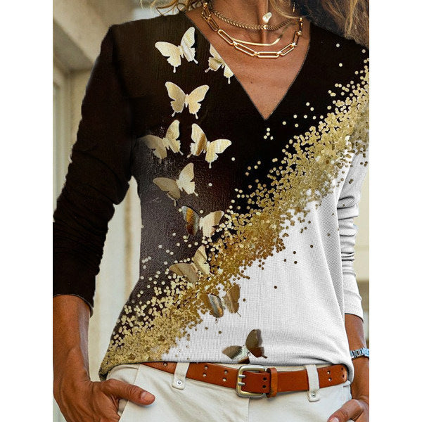 Retro Bow Slim Fit T-Shirt for Women