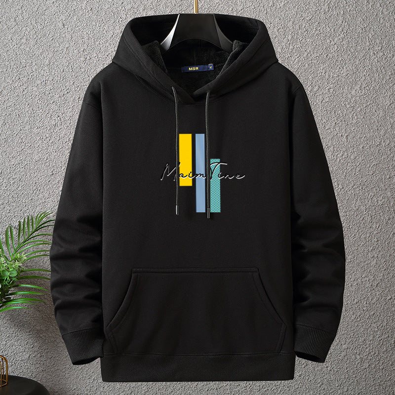 Men's Plus Size Thick Fleece Hoodie in Blue (12XL)