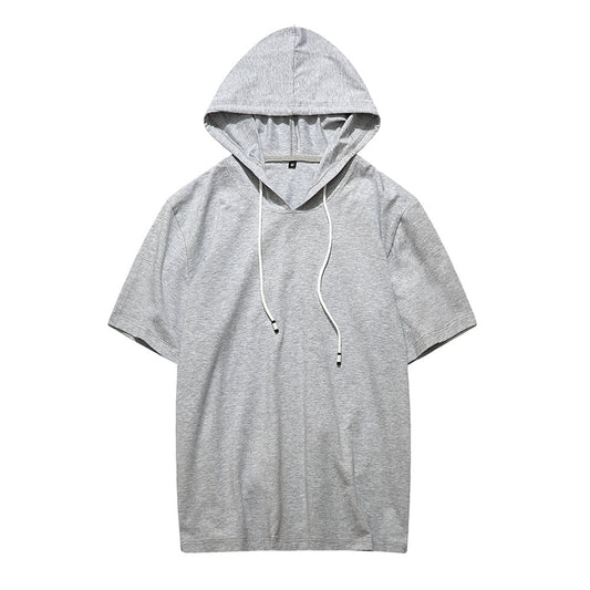 Men's Hooded Short Sleeve Casual Sweatshirt