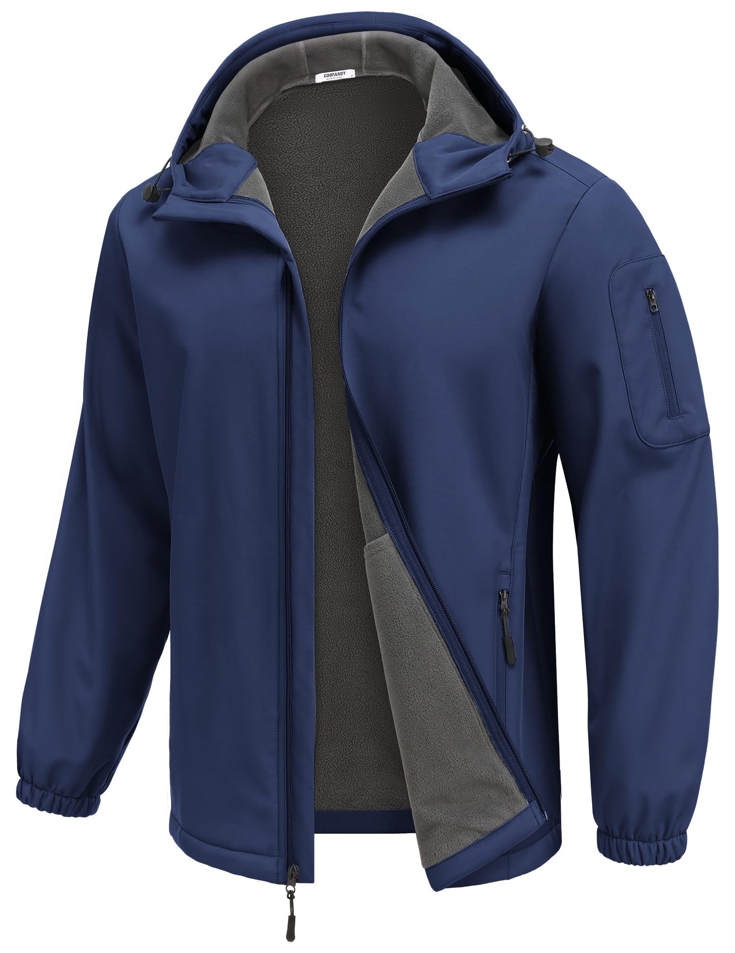Men's Softshell Hooded Fleece-Lined Waterproof Jacket