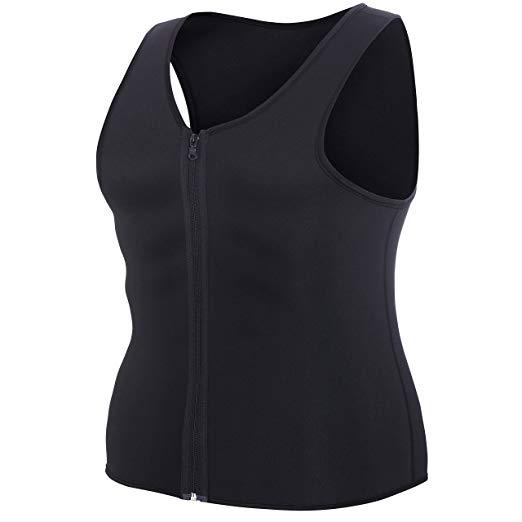 Men's Neoprene Waist Trainer Vest — Weight Loss Sauna Suit