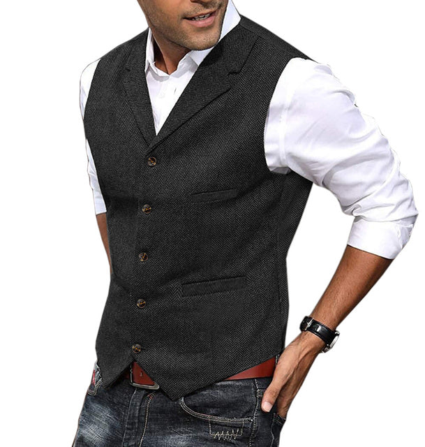 Men's Slim Fit Vest for Four Seasons Wedding Parties