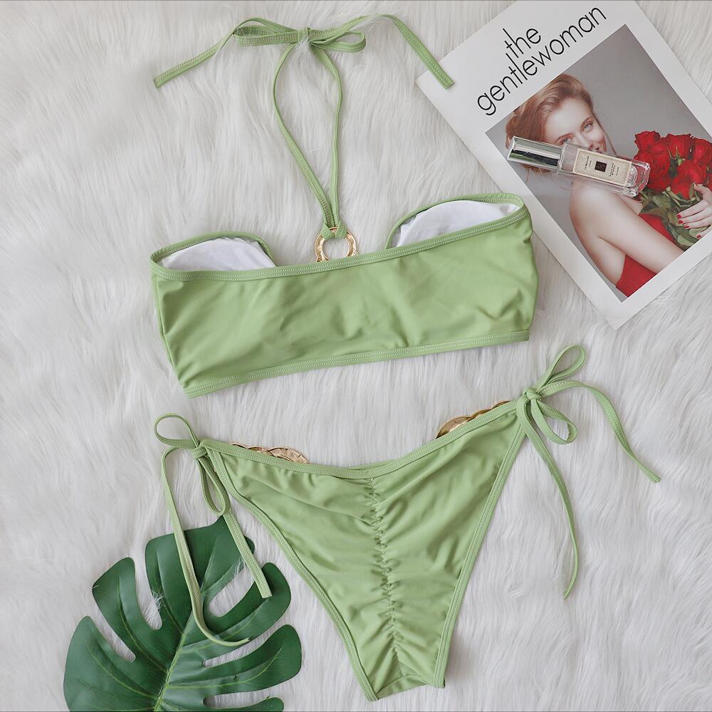 New Sexy Bikini with Metal Accessories and Cutouts