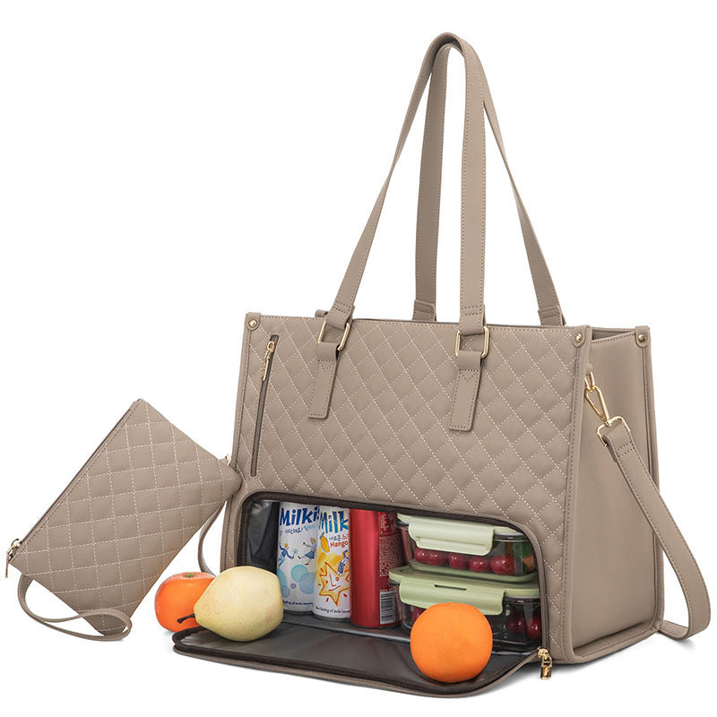 Women's Insulated Lunch Bag | Large Capacity Tote with Laptop Compartment
