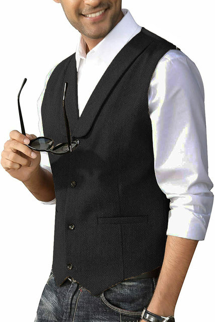 Men's Slim Fit Cashmere Blend Casual Business Vest