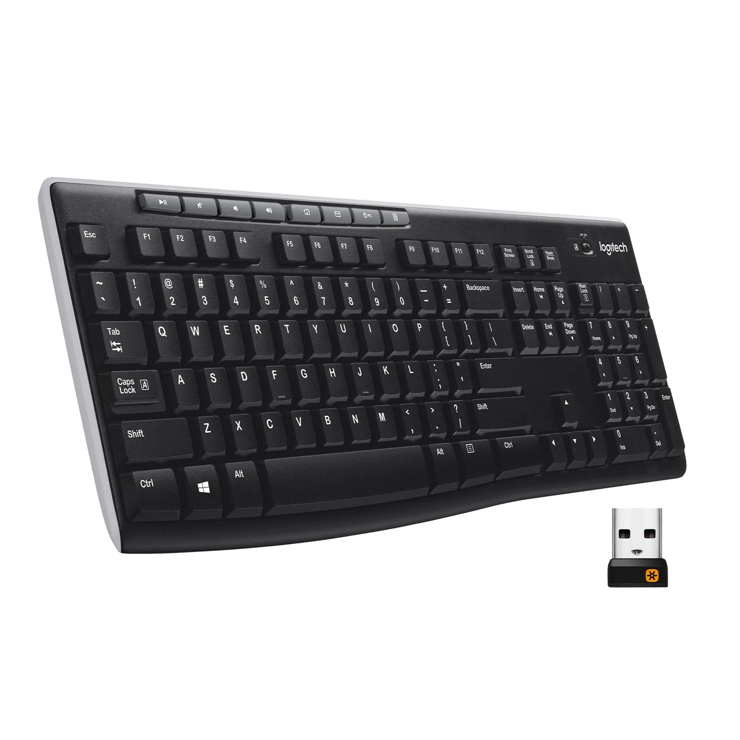 Logitech Wireless Keyboard K270 with Long-Range Wireless (Renewed)