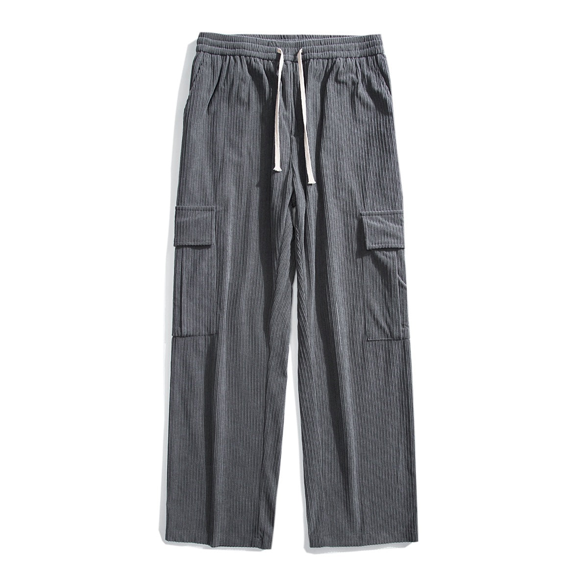 Corduroy Loose Straight Cargo Pants for Autumn & Winter