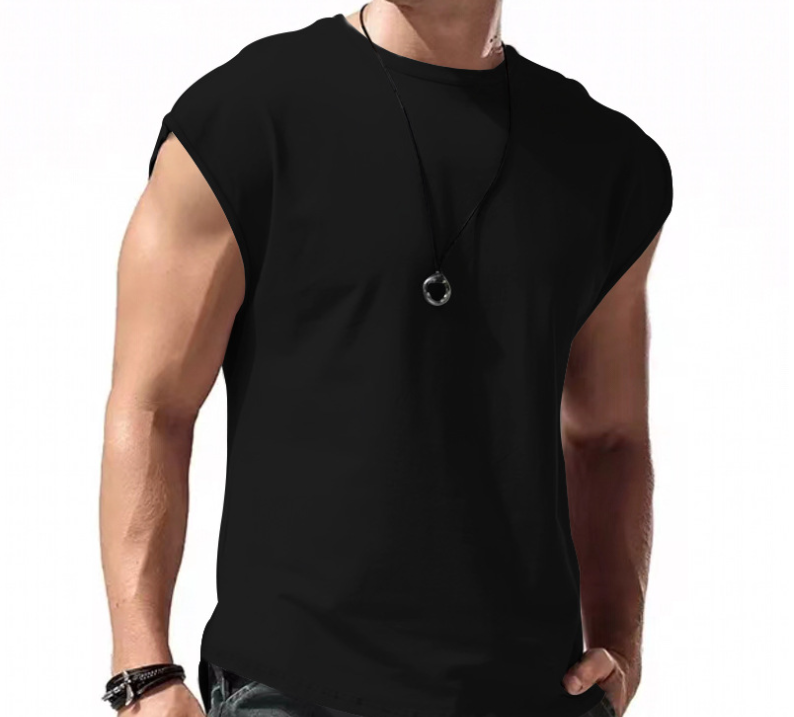 Men's Casual Sleeveless T-Shirt for Outdoor Activities