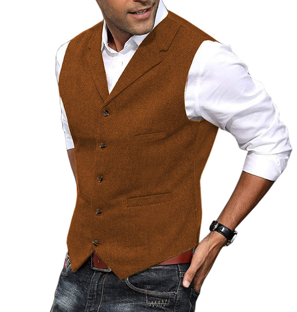 Men's Slim Fit Vest for Four Seasons Wedding Parties
