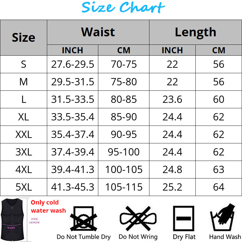 Men's Neoprene Waist Trainer Vest — Weight Loss Sauna Suit