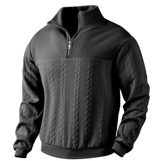 Men's Jacquard Knit Sweater | Long Sleeve Autumn & Winter | 5 Colors | S–3XL