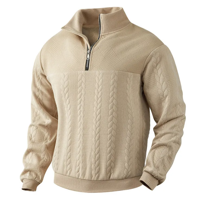 Men's Jacquard Knit Sweater | Long Sleeve Autumn & Winter | 5 Colors | S–3XL