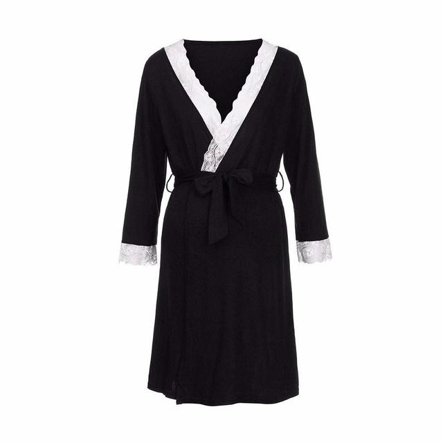 Lace Maternity Nursing and Hospital Pajamas Set