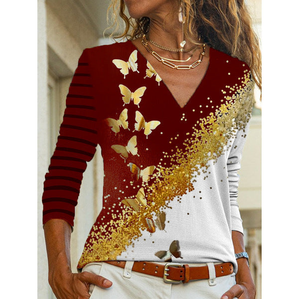 Retro Bow Slim Fit T-Shirt for Women