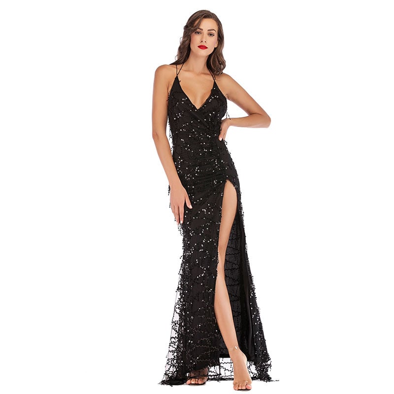 Fringe High Cut Sling Dress for Women