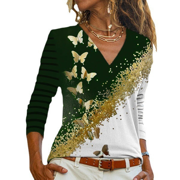 Retro Bow Slim Fit T-Shirt for Women