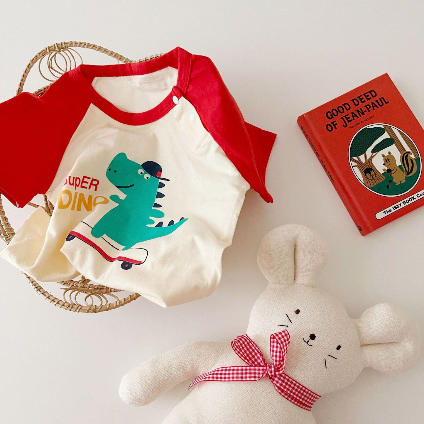 Cotton Cartoon Short Sleeve T-shirt for Kids