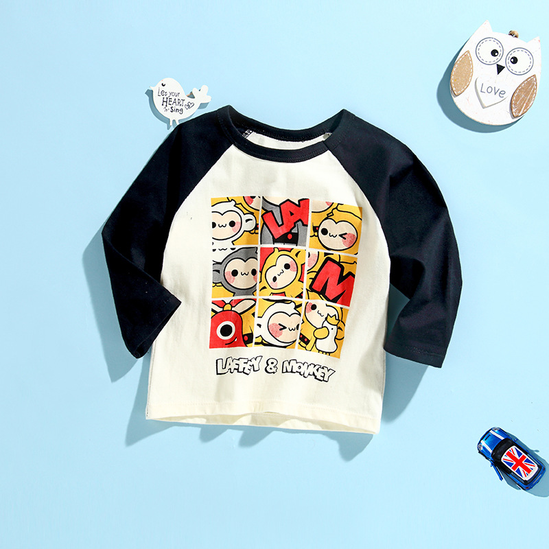 Cotton Cartoon Short Sleeve T-shirt for Kids