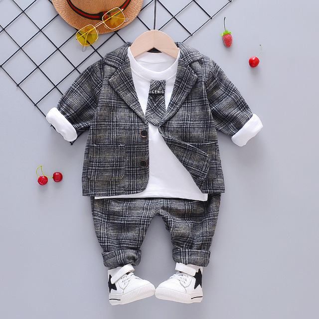 Boys' 3-Piece Spring and Autumn Outfit Set